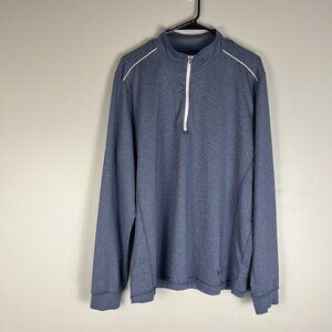 Johnnie O PREP-FORMANCE Quarter Zip Pullover Sweatshirt Mens L Blue Logo